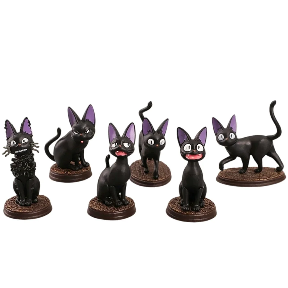 Kids Toys Jiji - 6pcs/set Cartoon Black Cat Jiji Gigi