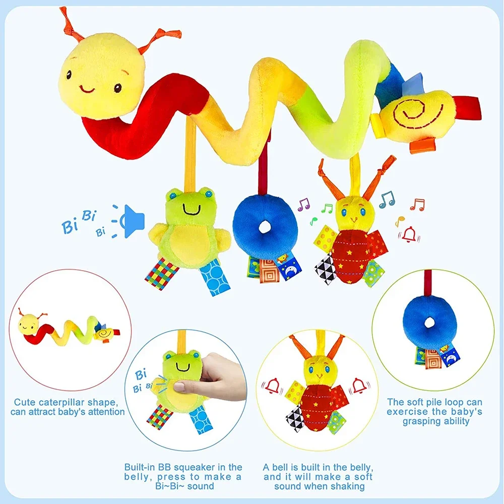 Kids Toys New Born - Spiral Stroller Toys Newborn Plush Hanging