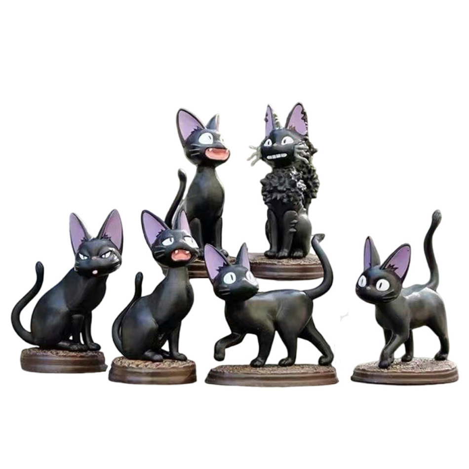 Kids Toys Jiji - 6pcs/set Cartoon Black Cat Jiji Gigi