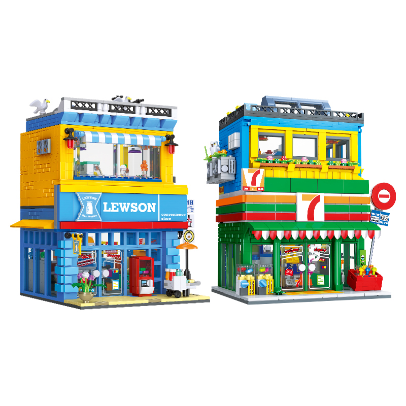 Kids Toys In Store - 1263+PCS Street Scene Convenience Store MOC