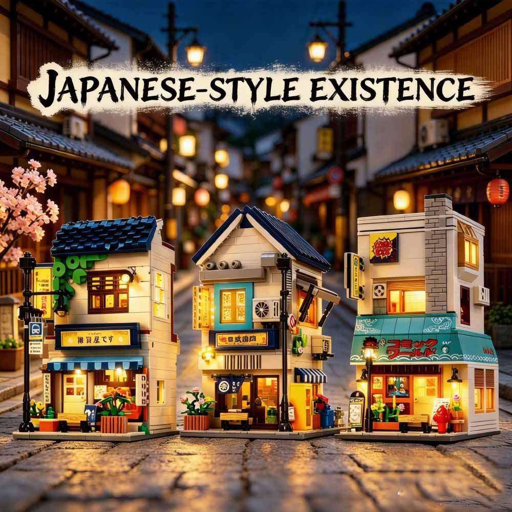 Kids Toys In Store - Bookstore Building Blocks Japanese Street Scene