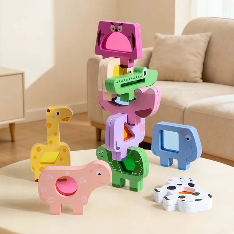 Wooden Animal Acrylic Stacking - Wooden Blocks Stacking review and price