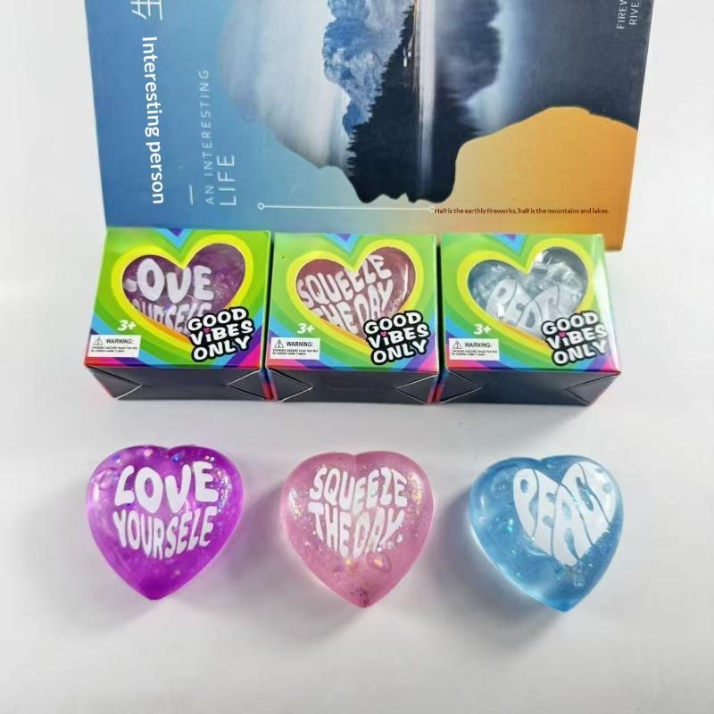 1pcs Glitter Heart Shaped Sque - Kids Toys Quotes review and price