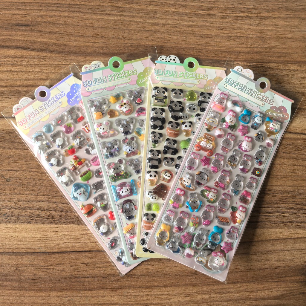 4Pcs 3D Embossed Crystal Anima - Kids Toys In Store review and price