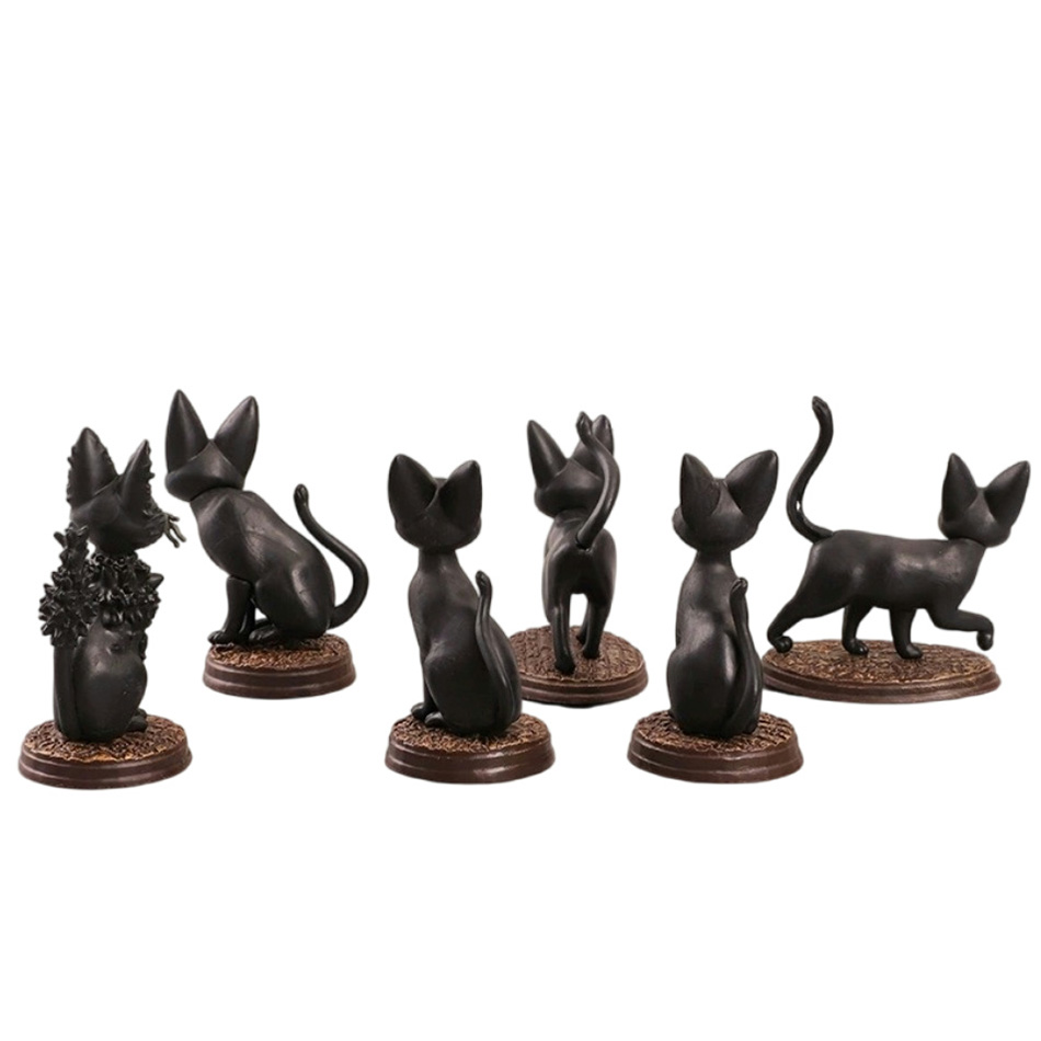6pcs/set Cartoon Black Cat Jij - Kids Toys Jiji review and price