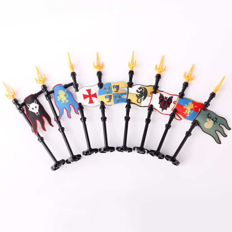 MOC Castle Flag Building Block - Banner Kids Toys review and price