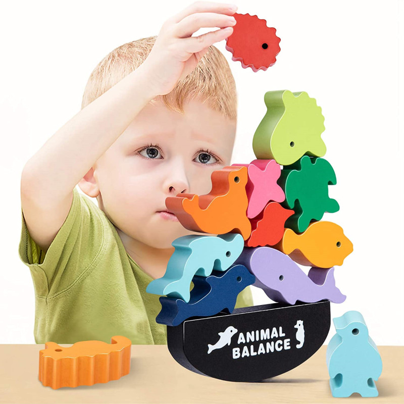 New Children Montessori Wooden - Wooden Blocks Stacking review and price