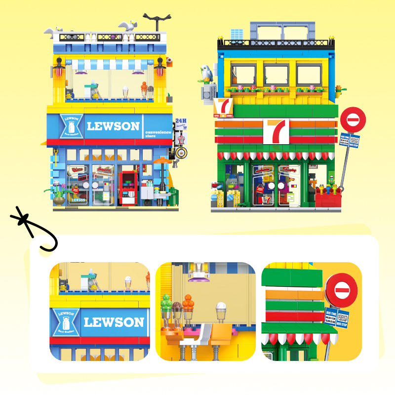 1263+PCS Street Scene Convenie - Kids Toys In Store review and price
