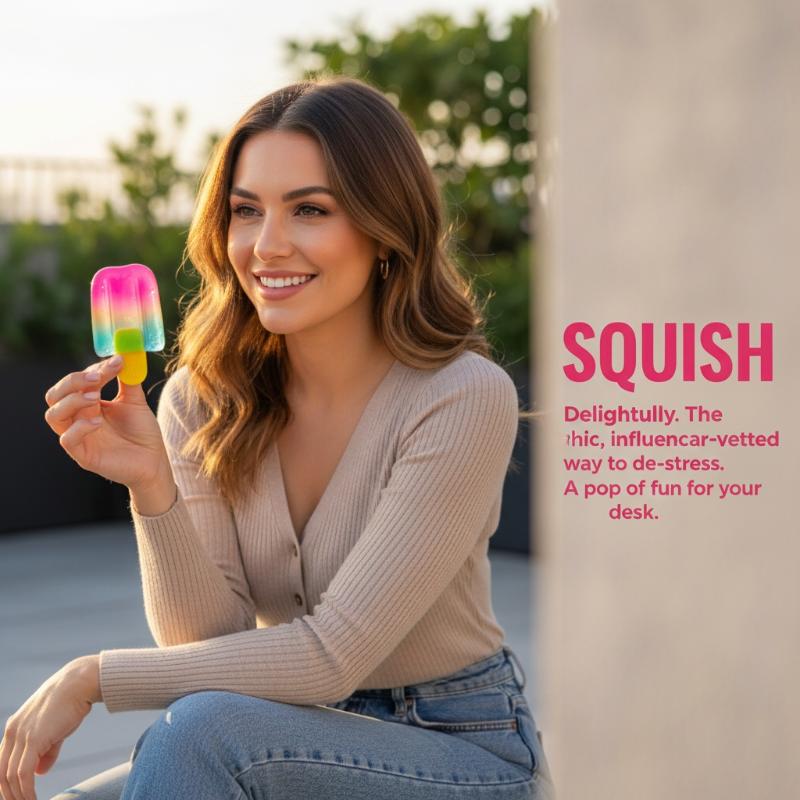 Sensory Squishy Ice Cream Cube - Kids Quiet Toys review and price