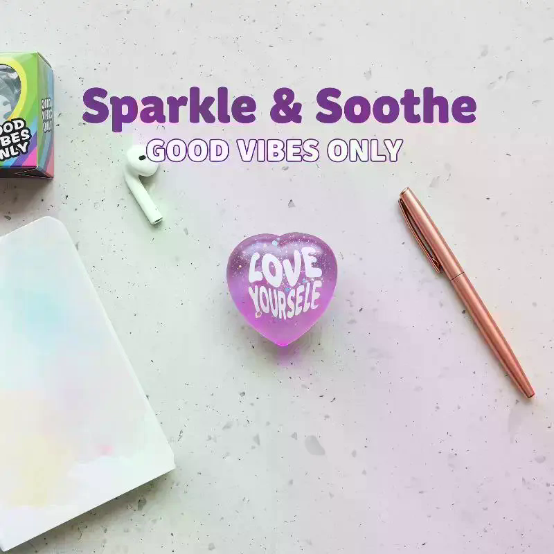 Soft Glitter Heart Squeeze Toy - Kids Toys Quotes review and price