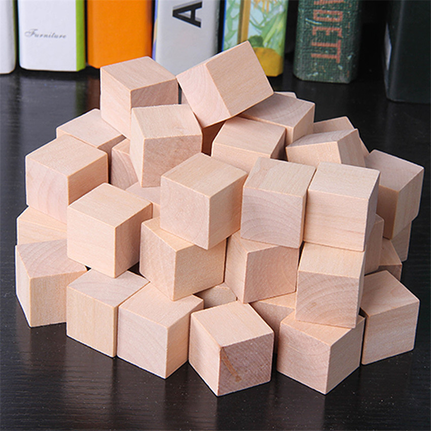30Pcs/lot 2X2CM Wooden Colorfu - Wooden Blocks Stacking review and price