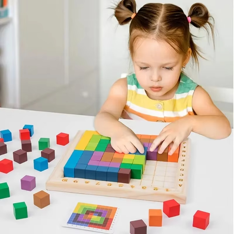 Montessori Color Counting Buil - Wooden Blocks Stacking review and price