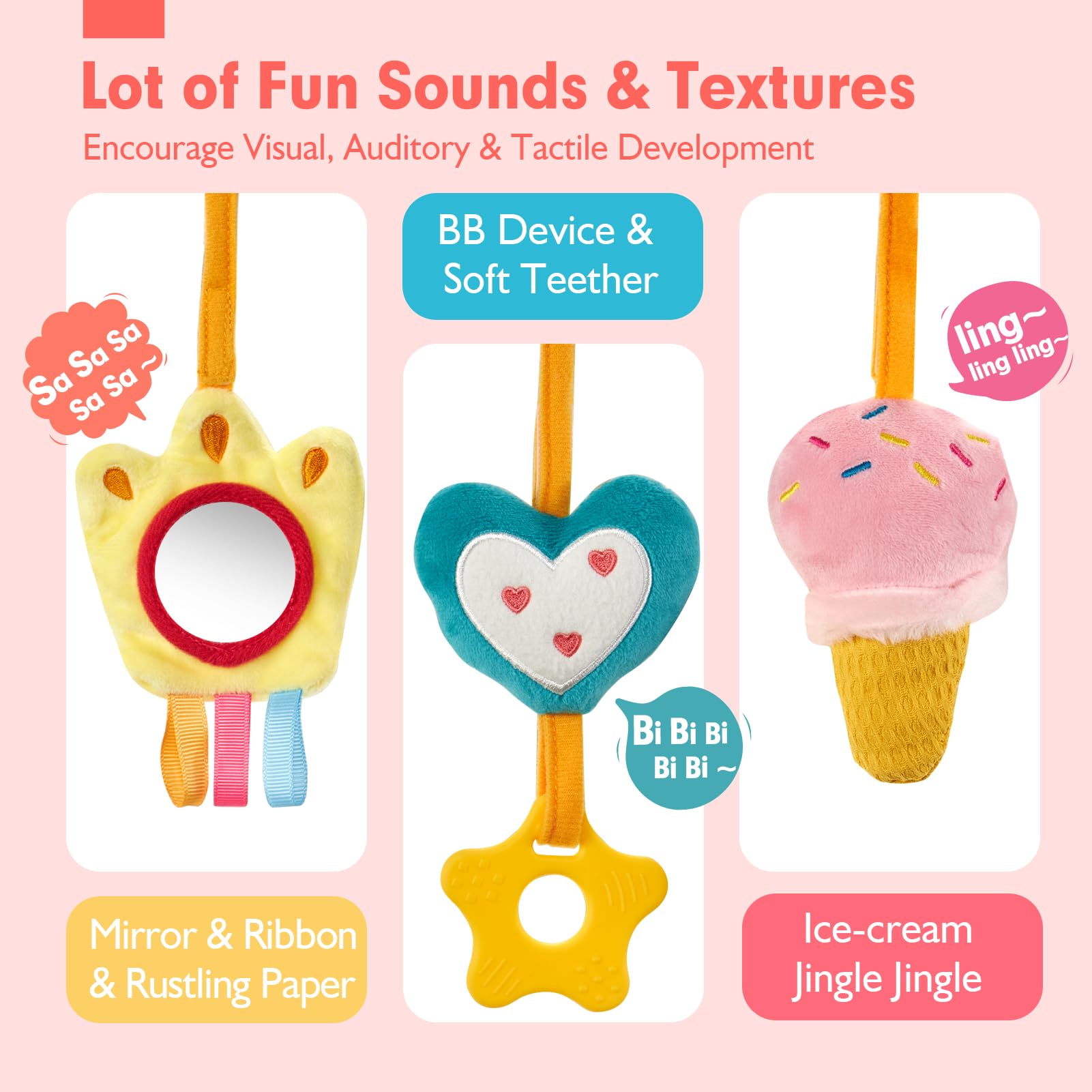 Car Seat Toys for Babies Rattl - Kids Toys New Born review and price