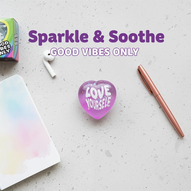 Soft Glitter Heart Squeeze Toy - Kids Toys Quotes review and price